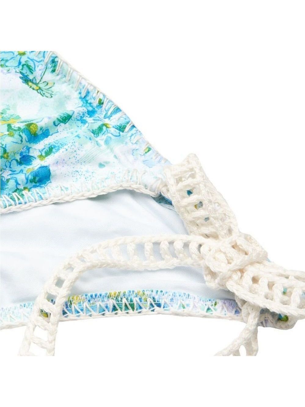 Victoria's Secret White Bali Bombshell Kiawah Crochet String Cheeky Bikini 32D/S - Picture 7 of 16